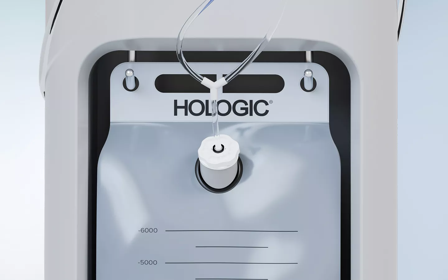 Waste bag compartment on the Fluent Pro Fluid Management System